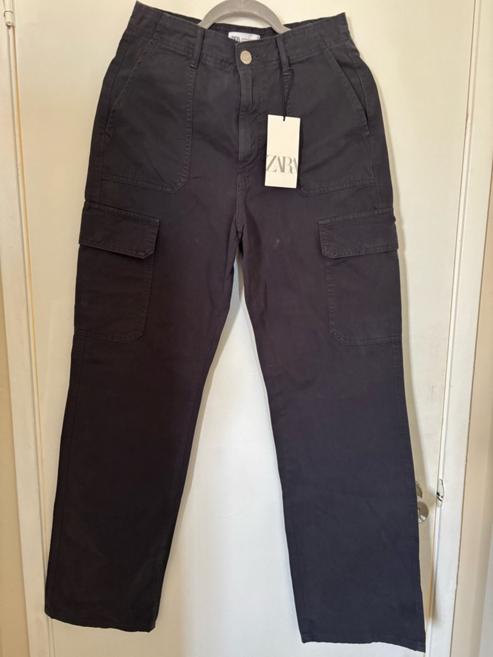 Zara Navy Utility Cargo Pants